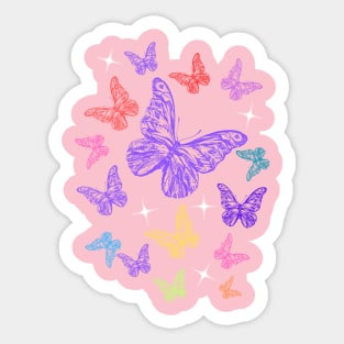 Butterfly Rainbow Sticker